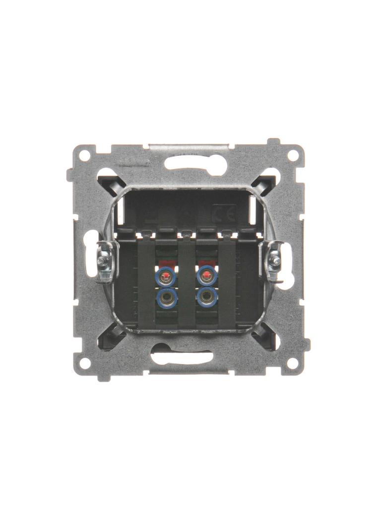 Simon 54 Gniazdo głośnikowe 2-krotne Przekrój przewodów dla wejścia i wyjścia 25 mm2 brąz mat