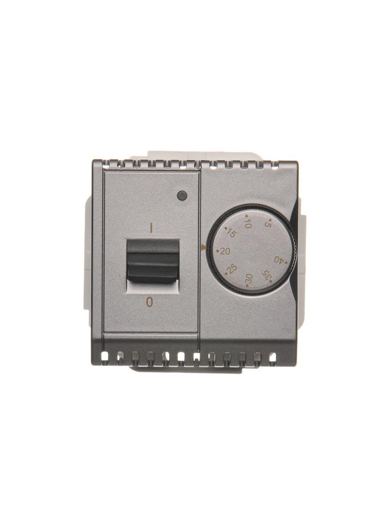 Simon Basic Regulator temperatury z czujnikiem wewnętrznym 16A 230V. Montaż gniazda na wkręty do puszki stal inox BMRT10W.02/21 BMRT10w.02/21 KONTAKT