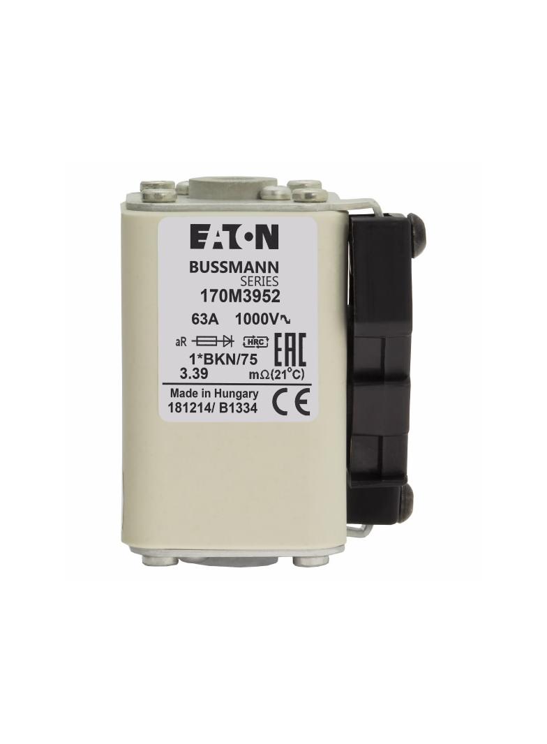 FUSE 63A 1000V 1*BKN/75 AR Wkładka szybka 63A AC 1000V rozmiar 1 43x61x74 mm aR IEC 170M3952 EATON
