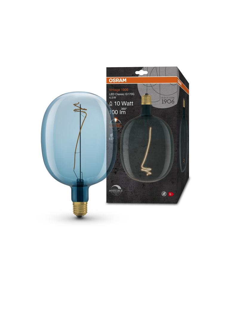 Lampa LED Vintage 1906 BALLON BLUE dim 4,5W/816 E27