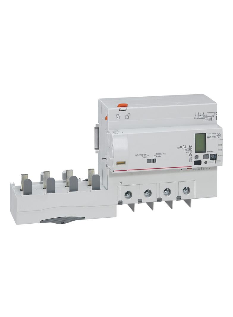 BLOK RÓŻNICOWOPRĄDOWY Z ANALIZATOREM SIECI PR 304 4P 125A Z REGULACJĄ 30-3000MA TYP F (HPI) SERII DX