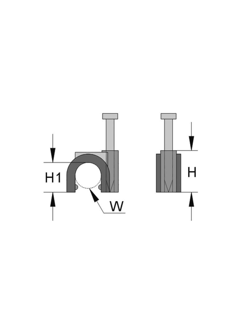Uchwyt mocujący Iso 11,0 x 12,2 jasno szary
