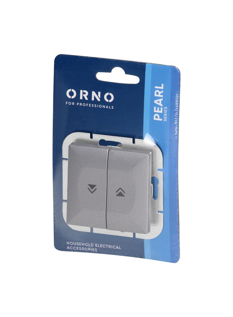 Łącznik roletowy podtynkowy Pearl, 10A, 250V, WP-10P, antracyt OR-OE-7708/A ORNO