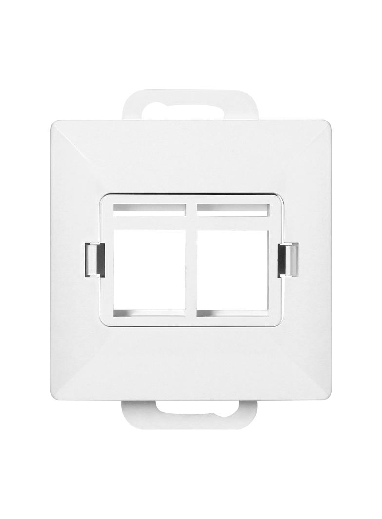 Płytka czołowa + 2xRJ45 Pearl, PC+ARJ45/P2, biały
