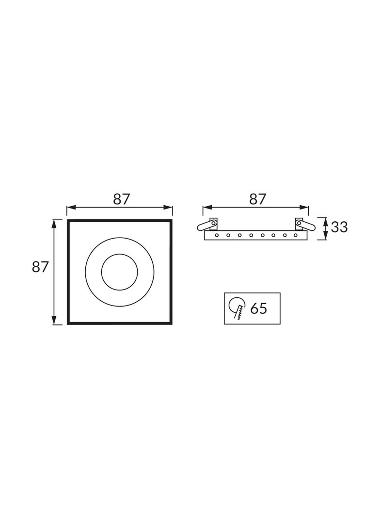 Sufitowa oprawa punktowa SMD LED ADEL LED D CHROME 6500K