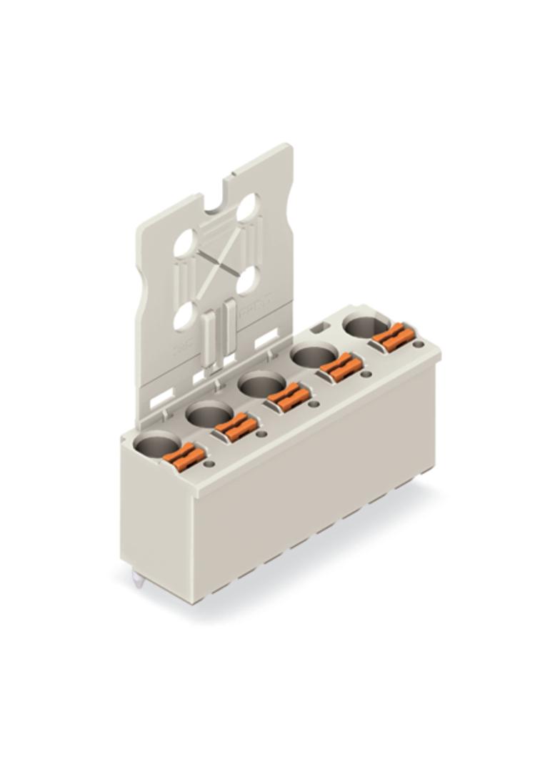 Gniazdo picoMAXeCOM raster 7,5mm 5‑biegunowe z prostymi pinami lutowniczymi z płytką 2092‑3155 /100szt./ WAGO