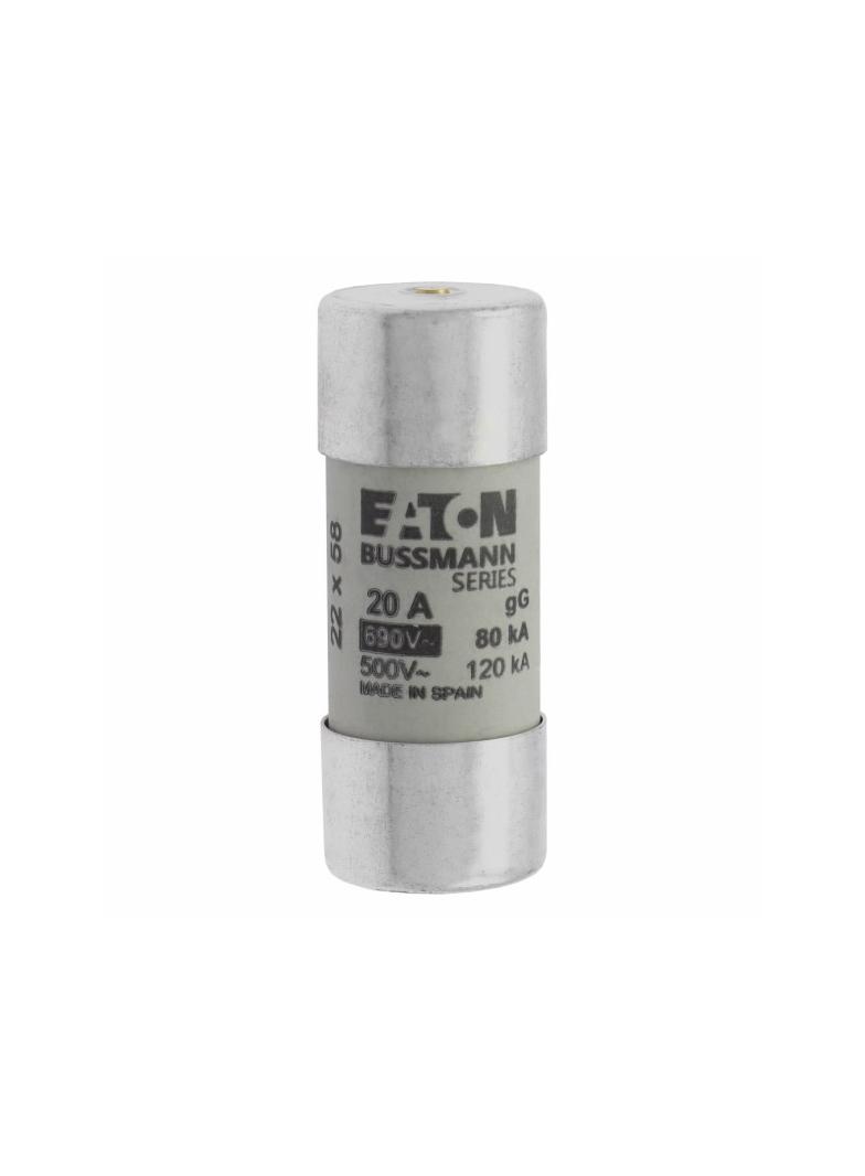 C22G20S Wkładka cylindryczna z wybijakiem 22x58 20A GG 690V C22G20S EATON