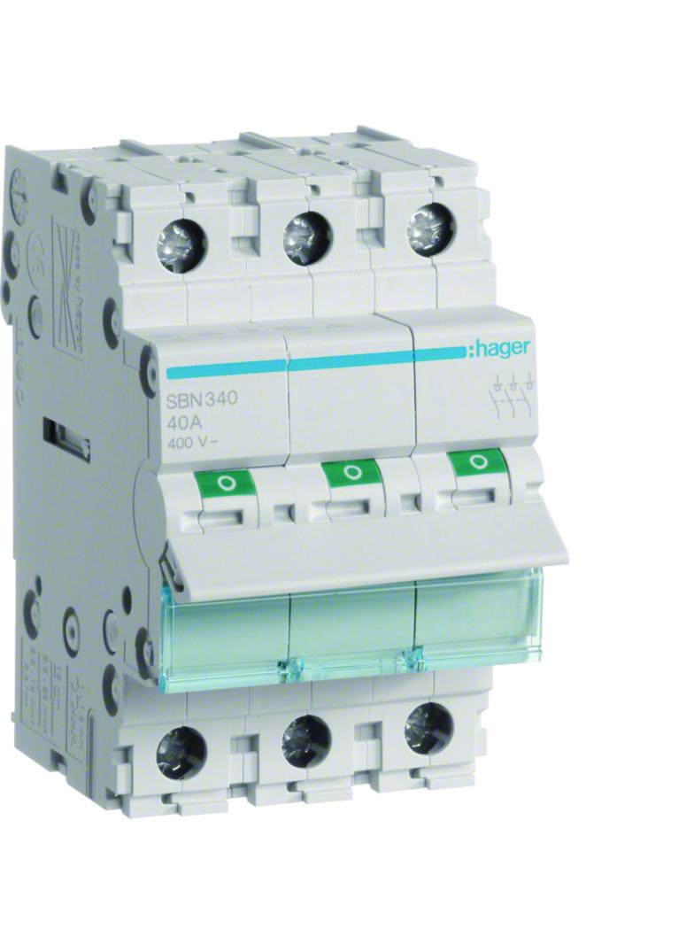 Modułowy rozłącznik izolacyjny 3P 40A 400V  SBN340 HAGER