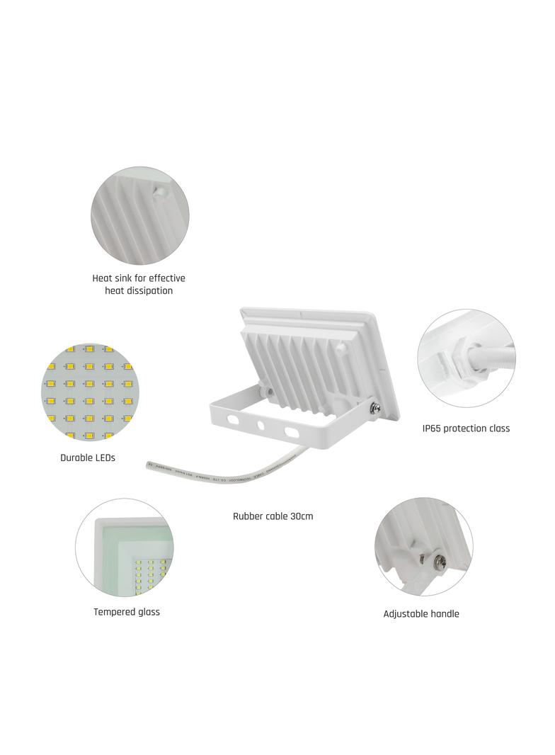 NOCTIS LUX 3 NAŚWIETLACZ 20W NW 230V IP65 120x90x27mm BIAŁY
