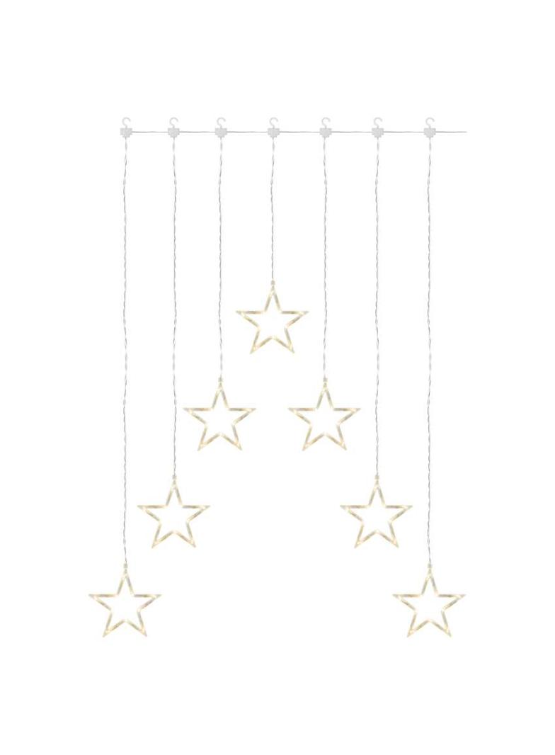 Lampki świąteczne kurtyna 70 LED sople gwiazdki 67x125 cm ciepła biel IP44 DCGW14 EMOS