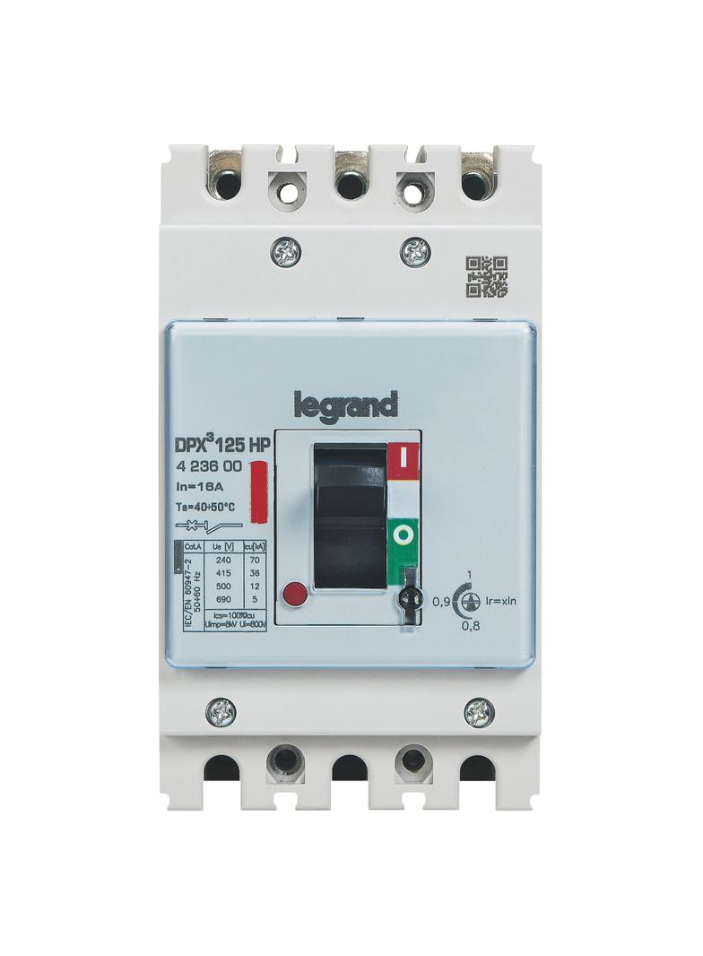 Wyłącznik DPX3 125 Hp 3P 16A 36kA 423600 LEGRAND