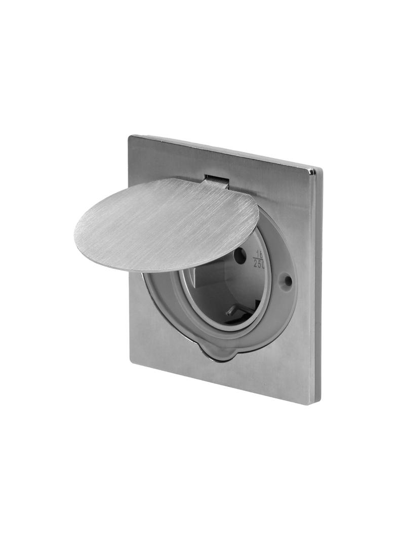 Hermetyczne gniazdo elektryczne, IP44 stal nierdzewna, wersja Schuko OR-AE-1397(GS) ORNO