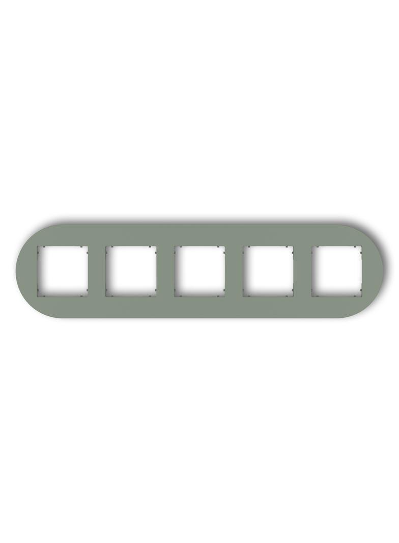 MINI Ramka uniwersalna pięciokrotna okrągła z tworzywa szałwiowy