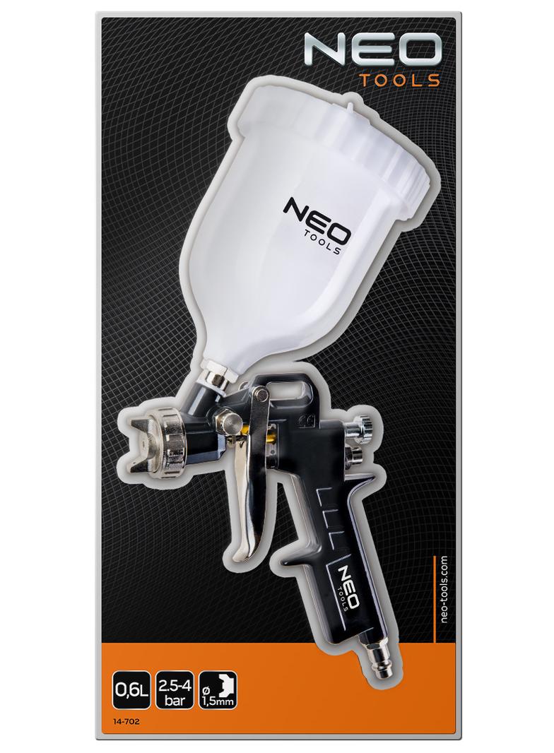 Pistolet lakierniczy górny zbiornik 0.6 l, dysza 1.5 mm