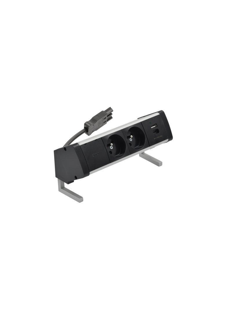"Simon 480 TS48-410E20B00-40 Biurkowy zestaw gniazd 2 gn. typ E + ładowarka USB typ A+C