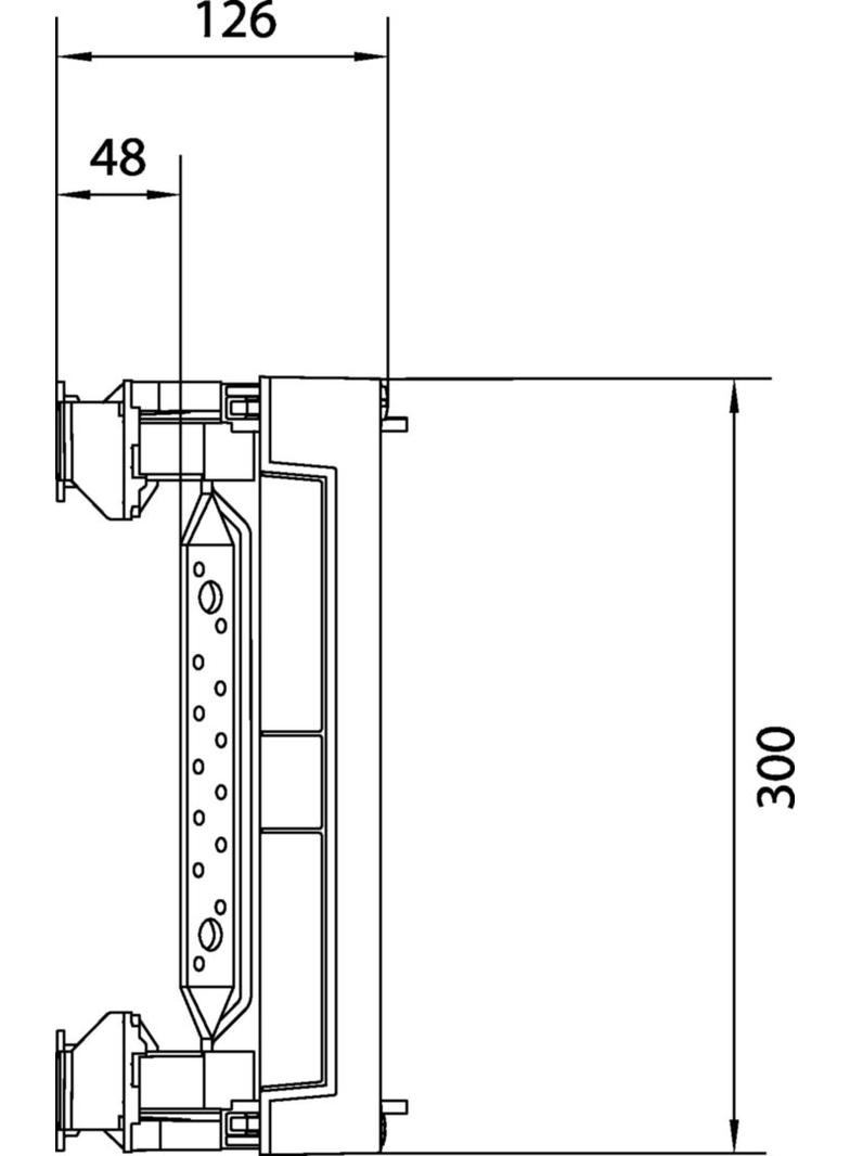 univers N Blok 300x250mm z szynami 4-pol. Cu 25x4mm 4x250A UE21D2 HAGER