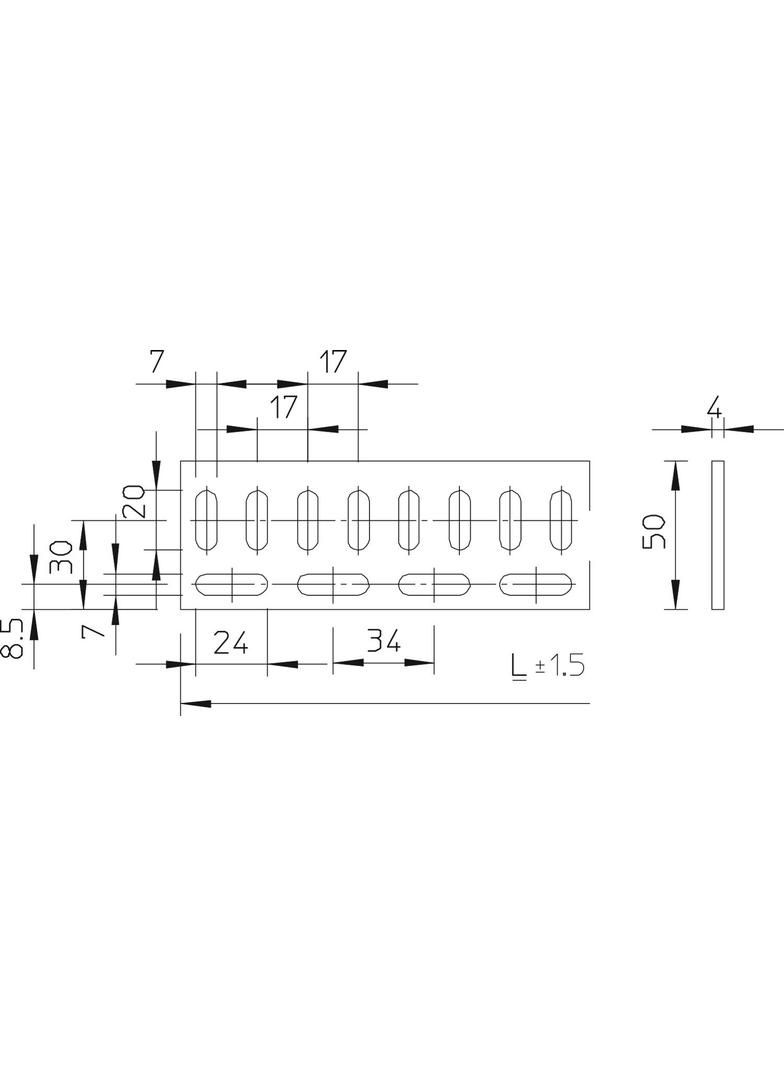 FESP Q 50/4, SZCZEBLE PŁASKOWNIK.DRAB.3000MM