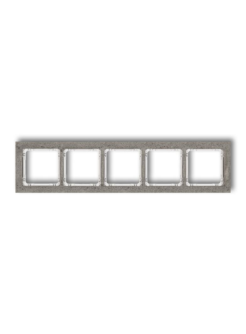 "DECO Ramka pięciokrotna - beton (ramka: ciemnoszary