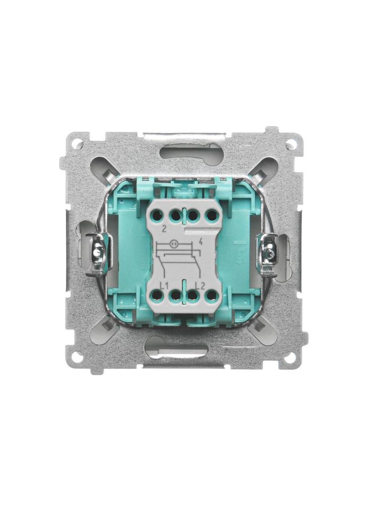 Simon Basic Łącznik krzyżowy z podświetleniem LED 10A 250V szybkozłączka satynowy BMW7L.01/29 KONTAKT