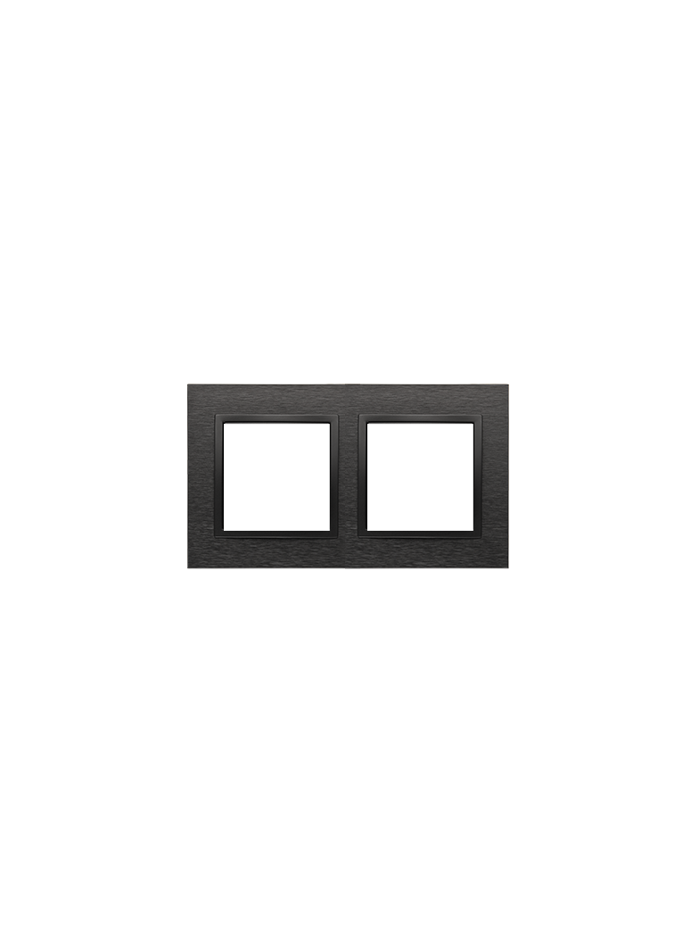 Simon 54 NATURE WMDZ-0120xS-083 Ramka 2-krotna Nature-Metal, INOX DARK, IP20/IP44. (IP44-należy zast DRN2/83 KONTAKT