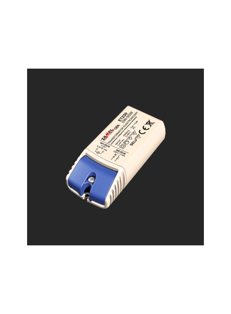 Transformator elektroniczny 230/11,5V 0-50W TYP: ETZ50