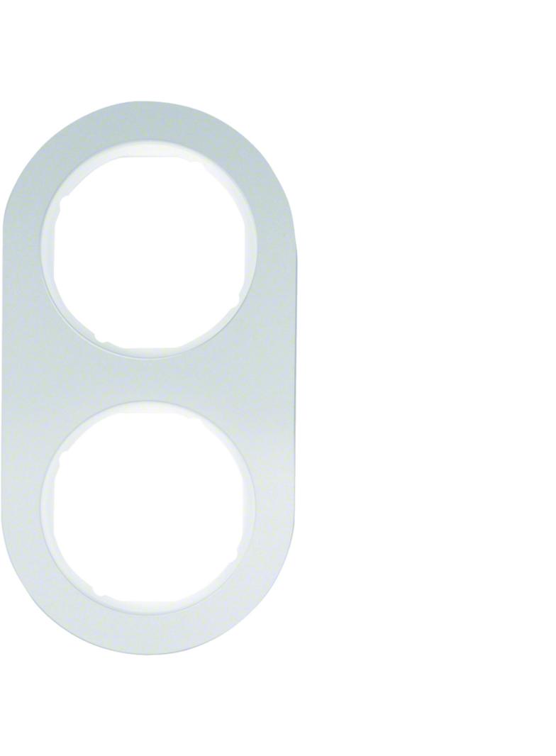 R.classic Ramka podwójna aluminium/biała Berker 10122074 WLD9200AW HAGER