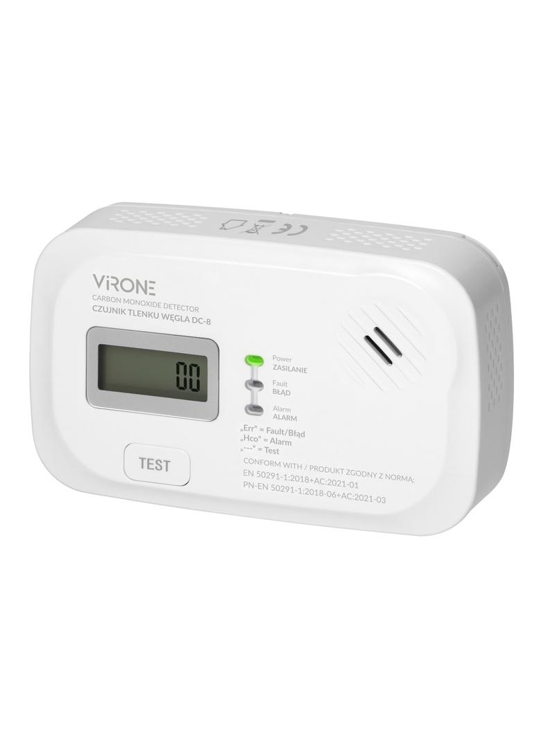 Bateryjny czujnik tlenku węgla (czadu) 2xAA,10 lat