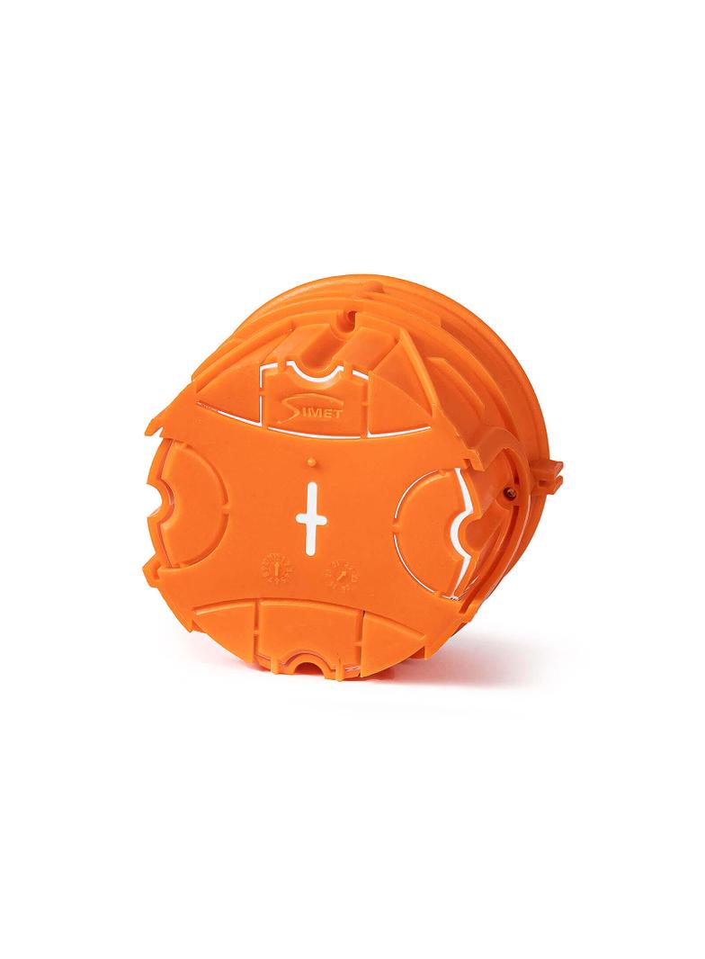 ZZ60KFw ,  Puszka podtynkowa do łączenia O 60, płytka, z wkrętami, pomarańczowy