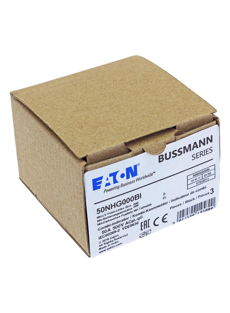 50NHG000BI Wkładka NH 50A 500V GL/GG rozmiar 000 50NHG000BI EATON