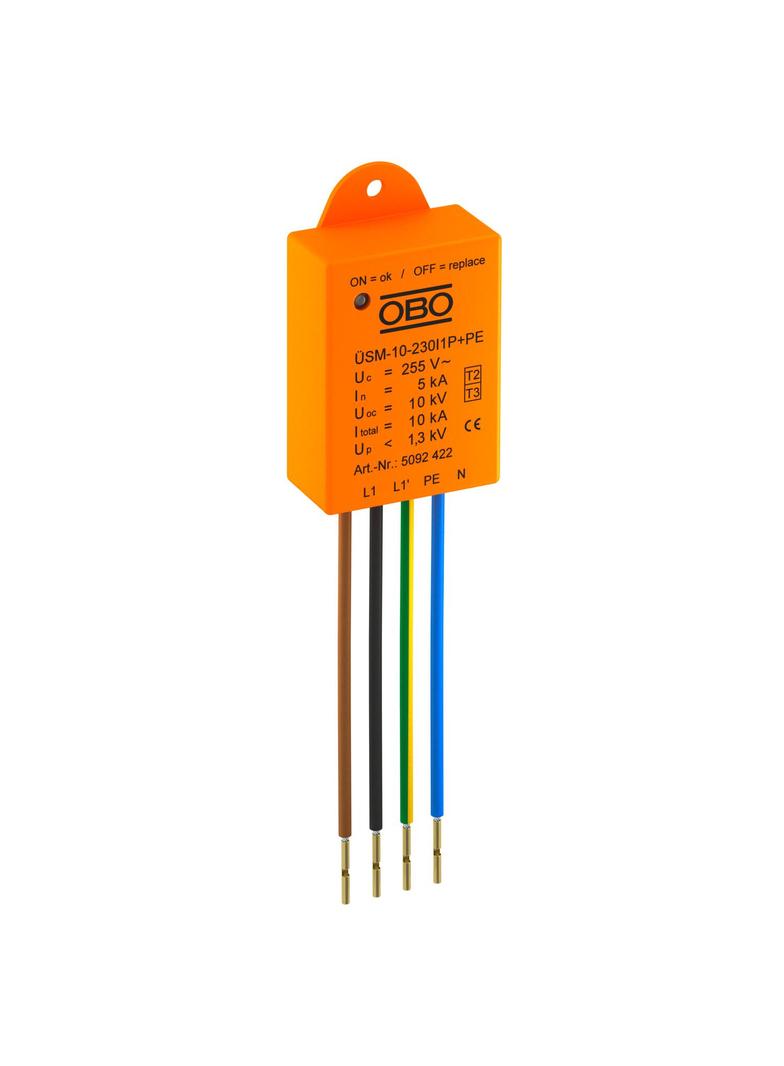 ÜSM-10-230I1P+PE Ogranicznik przepięć LED