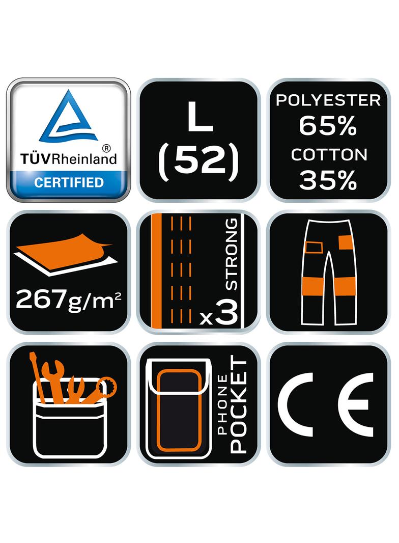 Spodnie robocze, rozmiar L/52
