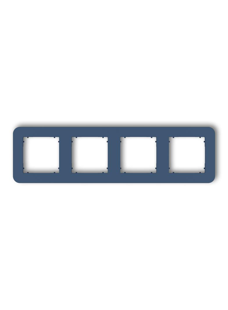 MINI Ramka poczwórna zaokrąglona z tworzywa navy blue 64MRTZ-4 KARLIK