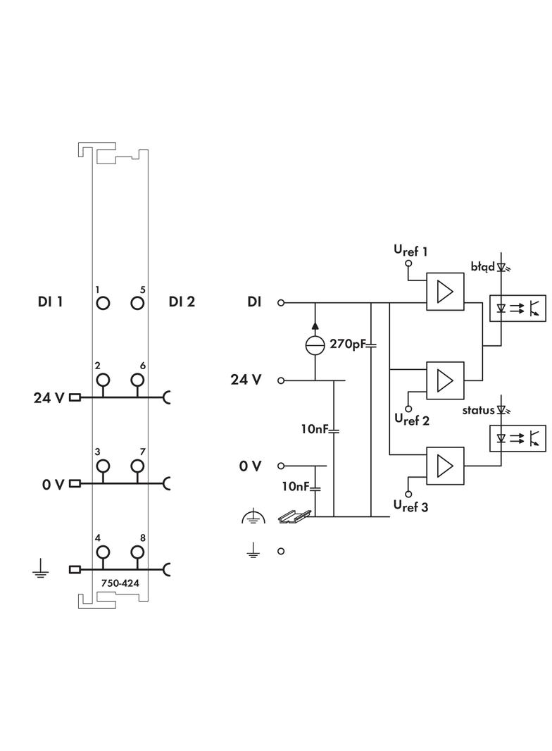 moduł 2DI 24V DC z kontrolą linii sygnałowej