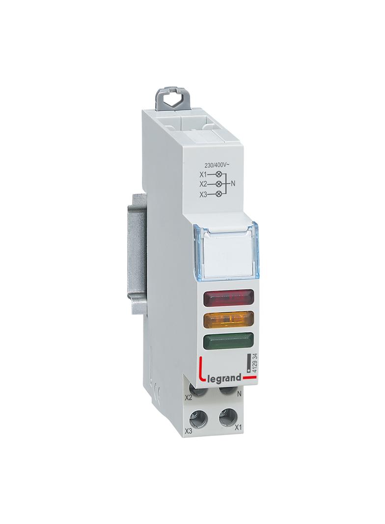 LAMPKA POTRÓJNA LED 3 KOLOROWA (CZERWONA, ŻÓŁTA, ZIELONA) 230V, Legrand