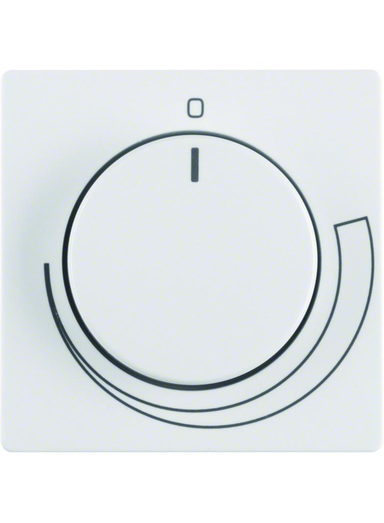 BERKER Q.1/Q.3 Płytka czołowa z pokrętłem regulacyjnym do regulatora obrotów biały 11376079 HAGER