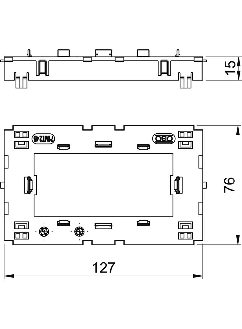 71MT2 45, Puszka instalacyjna Modul 45, otwarta