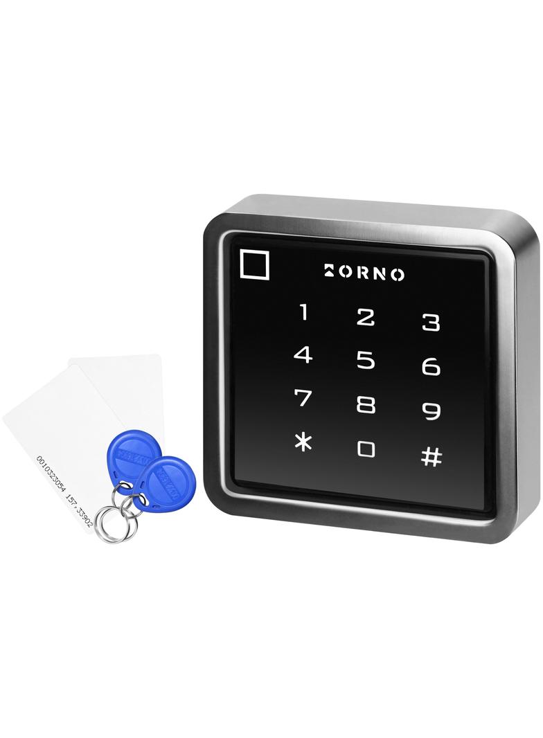Zamek szyfrowy dotykowy z czytnikiem kart i breloków zbliżeniowych, Wi-Fi, IP68, 1 przekaźnik 3A, Po