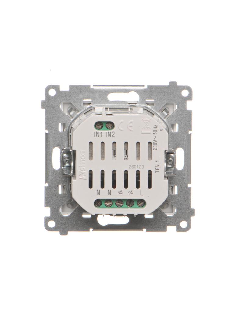 Simon 55 Ściemniacz do LED ściemnialnych klawiszowy Aluminium mat