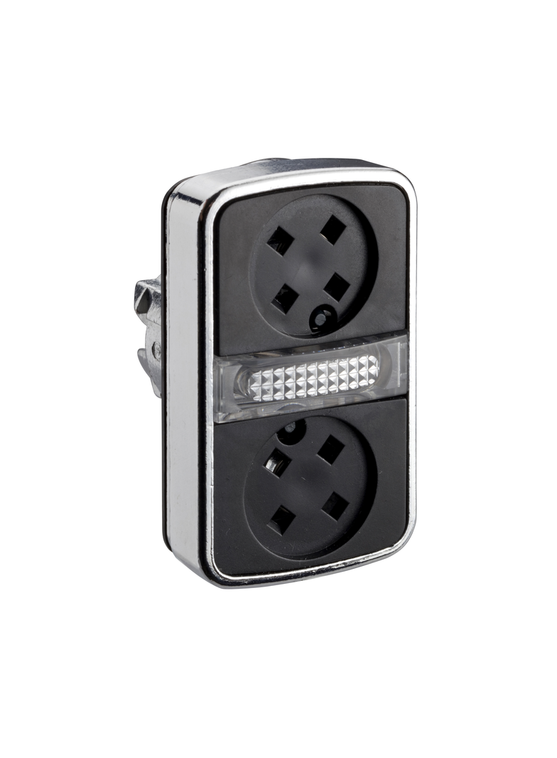 Harmony XB4 Przycisk dwuklawiszowego płaski/płaski bez wkladki LED metalowy ZB4BW7A9 Schneider