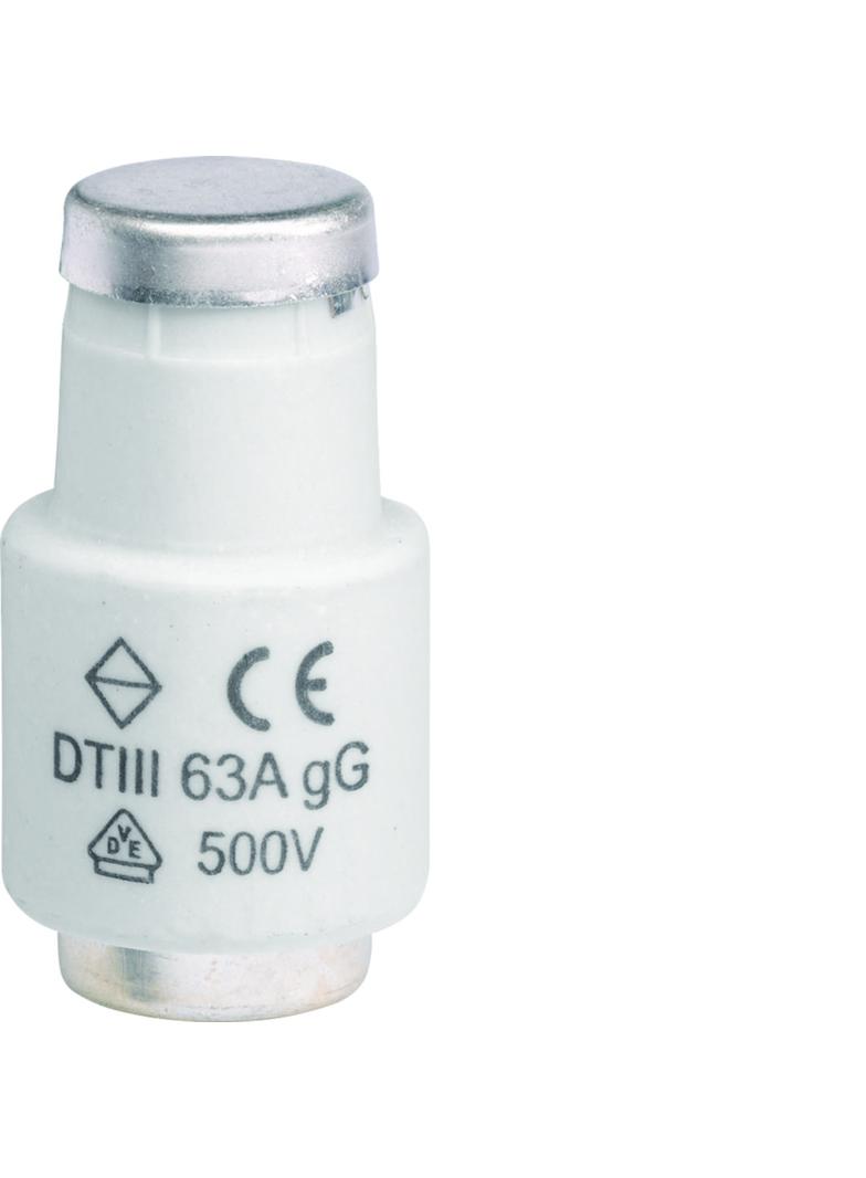 Wkładka bezpiecznikowa DTIII/E33 wyk.zwłoczne gG (Bi-Wtz) 63A 500VAC LE3363 HAGER