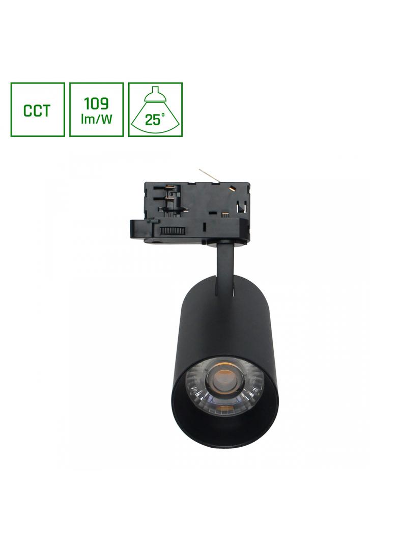 ANDROMEDA PRIME NA SZYNOPRZEWÓD 3F CCT 16W 230V 25st IP20 śr. 63x134x184mm CZARNY SPECTRUM