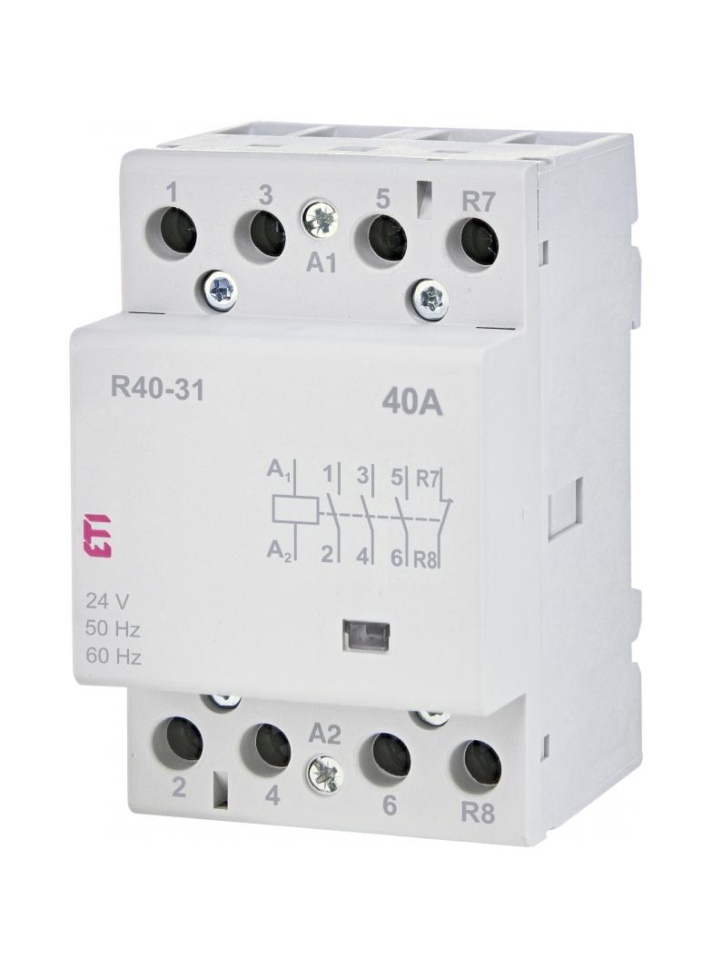 R 40-31 24V STYCZNIK MODUŁ.40A 3 STYKI ZW.I ROZW.(3 MOD.4 BIEG.)