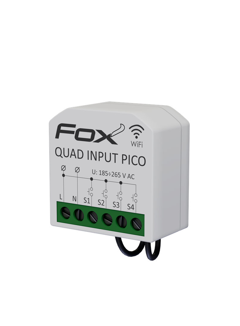 FOX Miniaturowy 4-kanałowy nadajnik WiFi do montażu PDT Quad Input Pico F&F