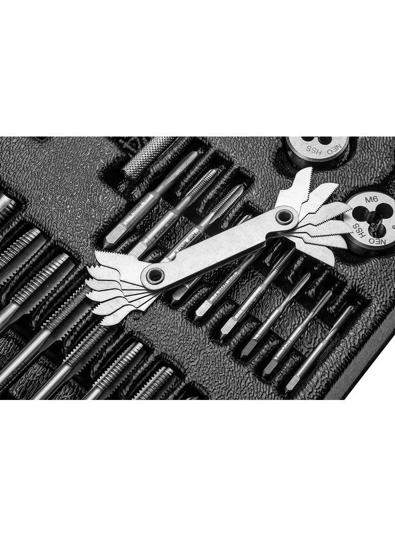 Narzynki i gwintowniki, zestaw 31 szt., wkładka