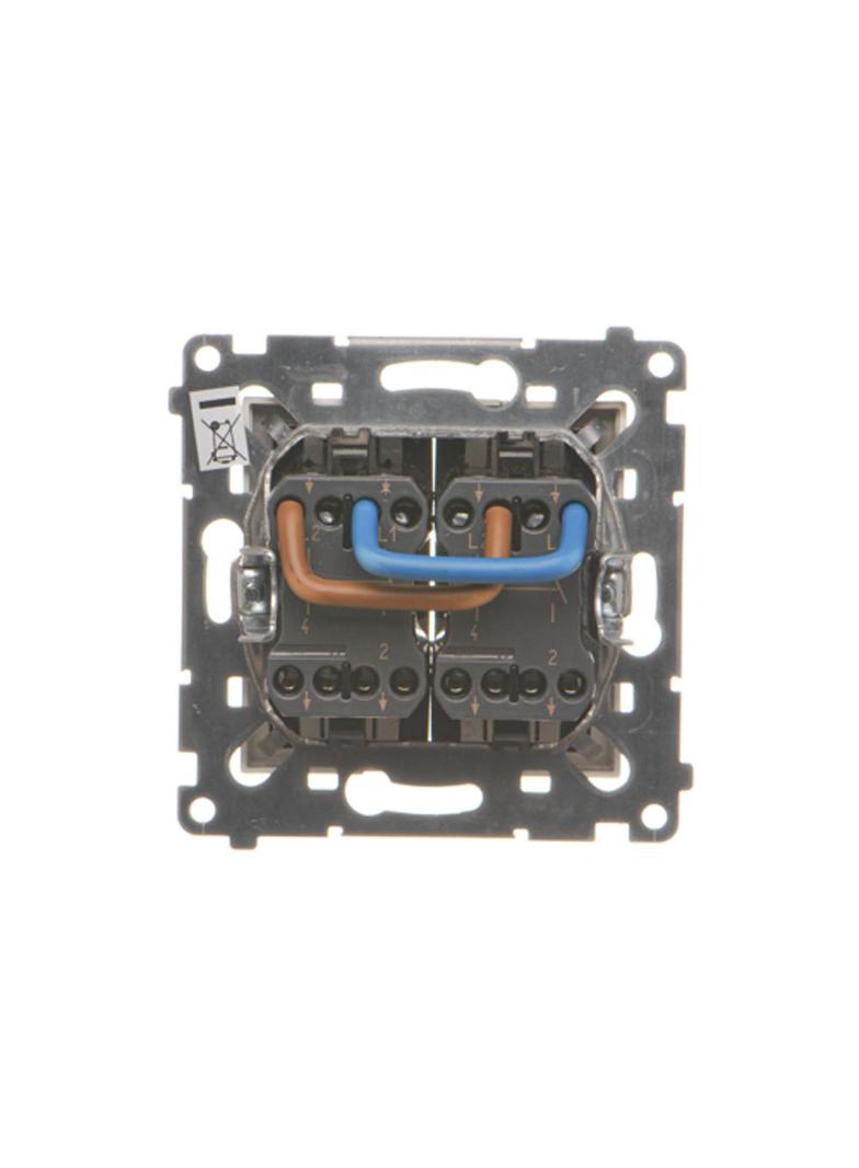 "Simon 54 WMDL-Z10005-041 Łącznik dwubiegunowy podwójny (moduł) 16AX, 250V~, zaciski śrubowe