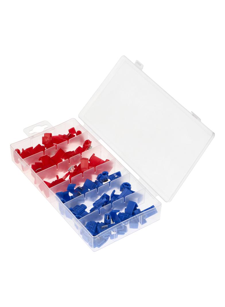 Zestaw konektorów kablowych nożowych CAR 50 szt.; 0,5-1 mm2-25 szt.;0,75-2,5 mm2-25szt. OR-KK-8116 O