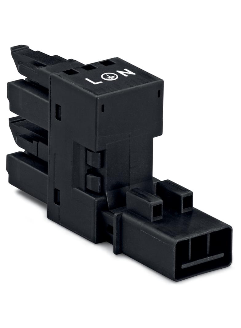 WINSTA MINI rozgałęźnik typu h 3-torowy czarny /50szt./ WAGO