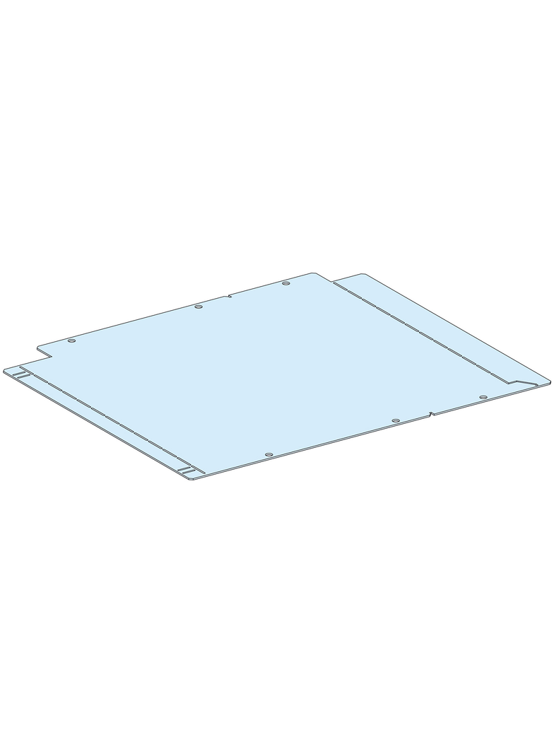 Rozdzielnice PrismaSet, zwykła przegroda do szyn poziomych 400x 400mm