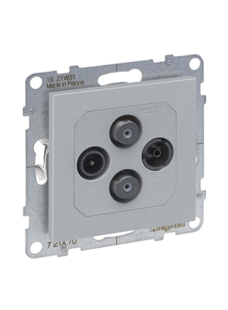 SUNO - Gniazdo TV-R-2xSAT - końcowe - 1.5 dB, Aluminium, Legrand