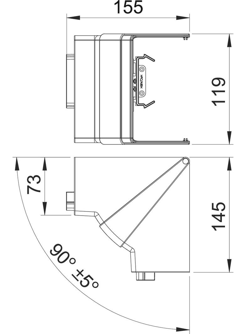 GK-IH70110RW, Naroże wewnętrzne ruchome